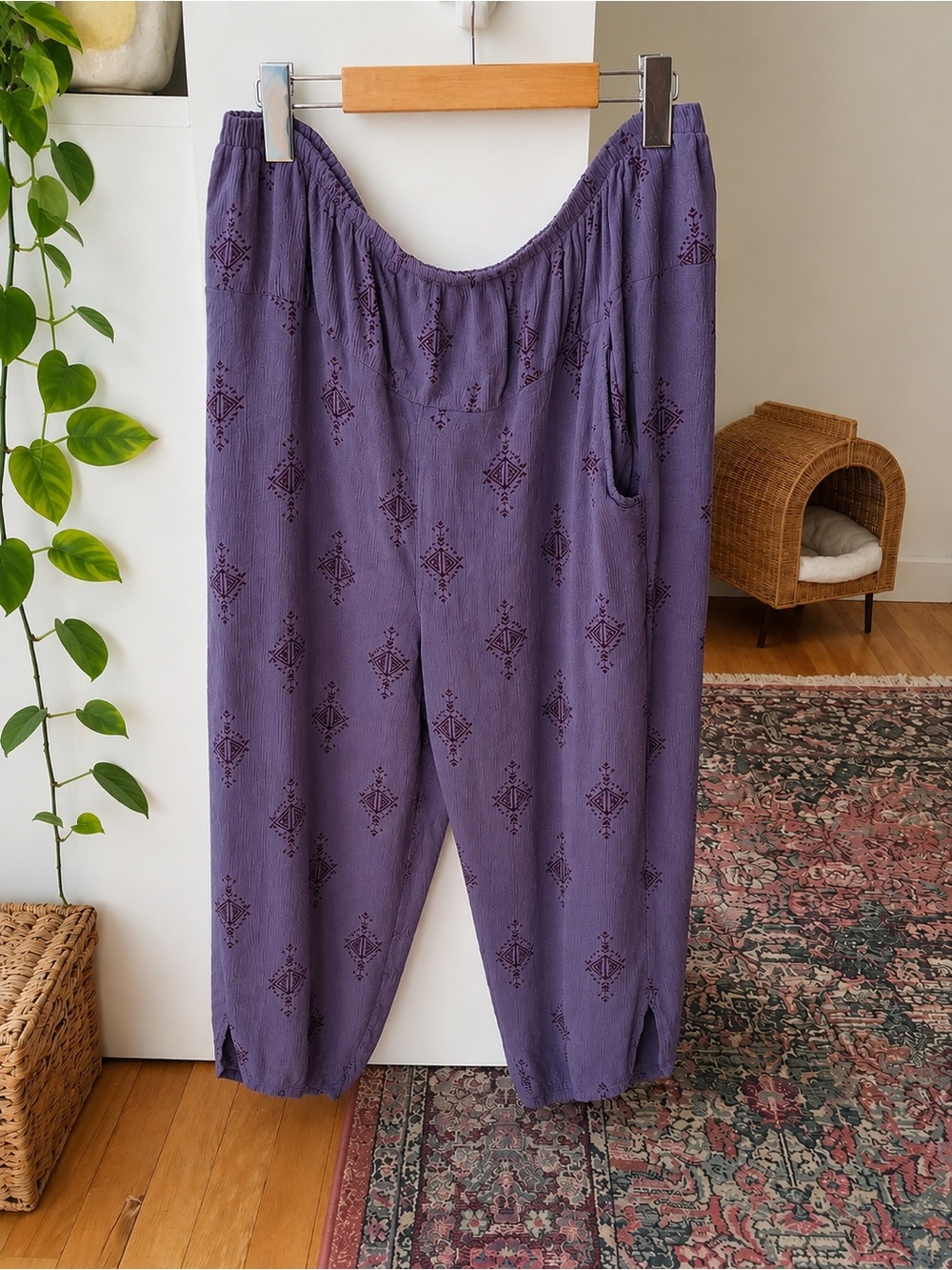 Free People Purple Boho Harem Pants